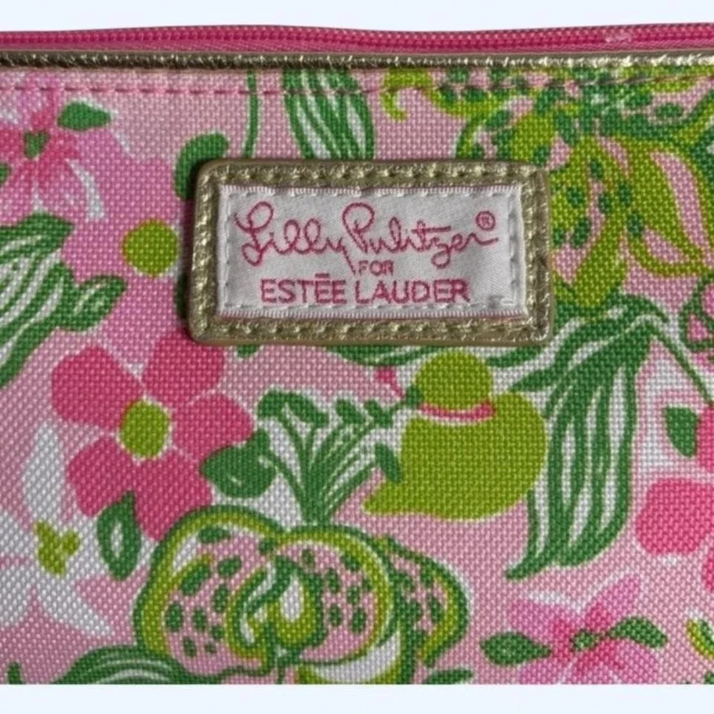 Lilly Pulitzer for Estée‎ Lauder Pink & Green Floral Makeup Bag